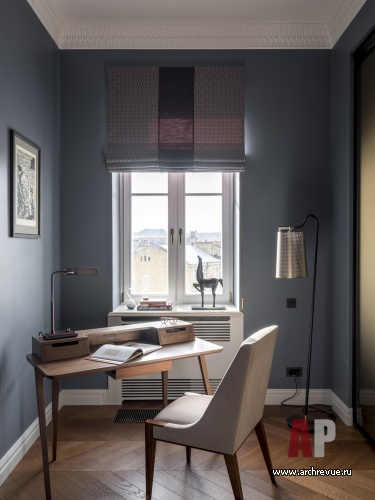 Фото интерьера кабинета квартиры в стиле фьюжн