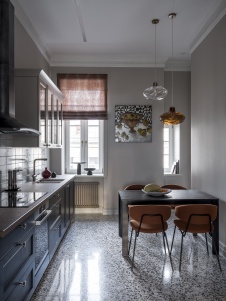 Фото интерьера кухни квартиры в стиле фьюжн 