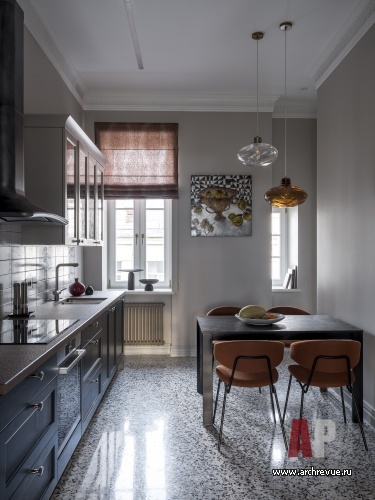 Фото интерьера кухни квартиры в стиле фьюжн 