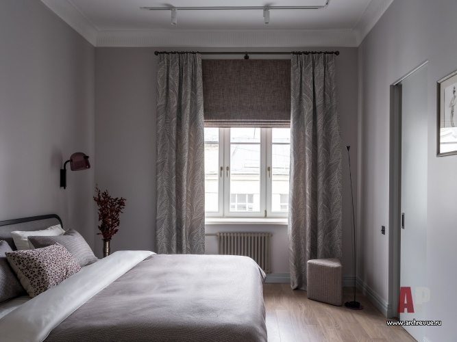 Фото интерьера спальни квартиры в стиле фьюжн