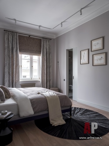 Фото интерьера спальни квартиры в стиле фьюжн 