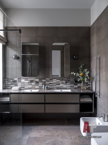 Фото интерьера санузла квартиры в стиле фьюжн