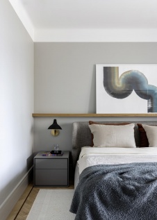 Фото интерьера спальни квартиры в стиле фьюжн