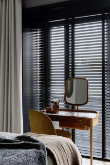 Фото интерьера спальни квартиры в стиле фьюжн