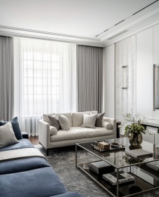 Фото интерьера гостиной квартиры в американском стиле