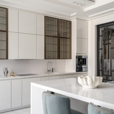 Фото интерьера кухни квартиры в американском стиле 