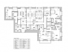 План большой семейной квартиры в ЖК Knightsbridge Private Park. Общая площадь – 380 кв. м.