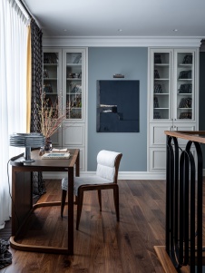 Фото интерьера кабинета пентхауса в американском стиле 