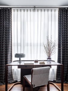 Фото интерьера кабинета пентхауса в американском стиле 