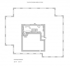 План второго этажа двухэтажного пентхауса. Общая площадь – 470 кв. м. Площадь открытой террасы – 400 кв. м.