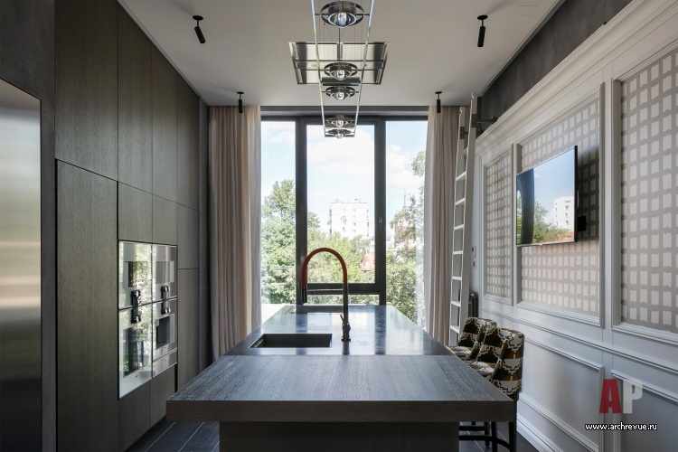 Фото интерьера кухни квартиры в стиле лофт