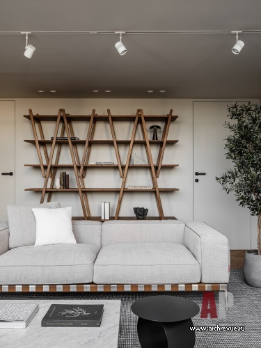 Фото интерьера зоны отдыха пентхауса в стиле лофт