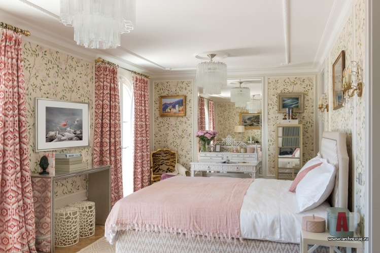 Фото интерьера спальни дома в стиле Прованс