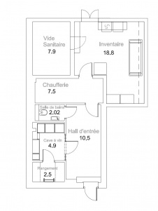План цокольного этажа двухэтажного дома на Лазурном побережье. Реконструкция.