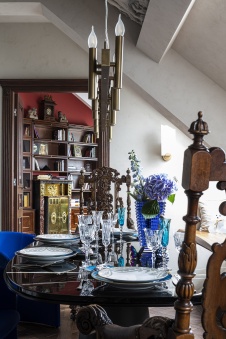 Фото интерьера столовой квартиры в стиле фьюжн 