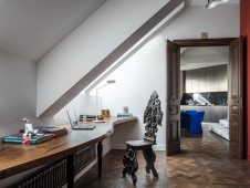 Фото интерьера кабинета квартиры в стиле фьюжн 