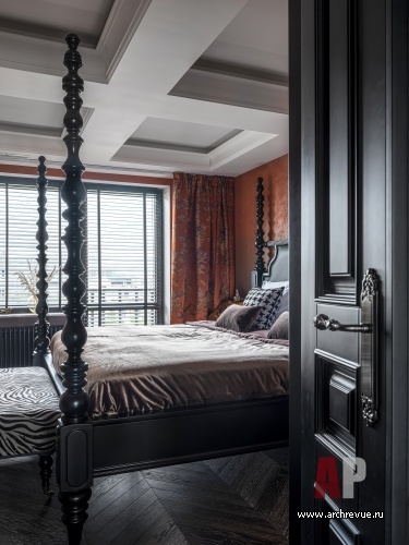 Фото интерьера спальни квартиры в стиле фьюжн