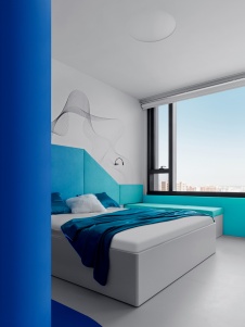 Фото интерьера спальни квартиры в стиле минимализм