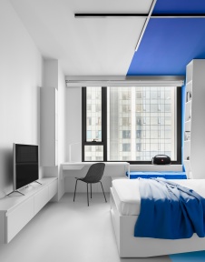 Фото интерьера спальни квартиры в стиле минимализм