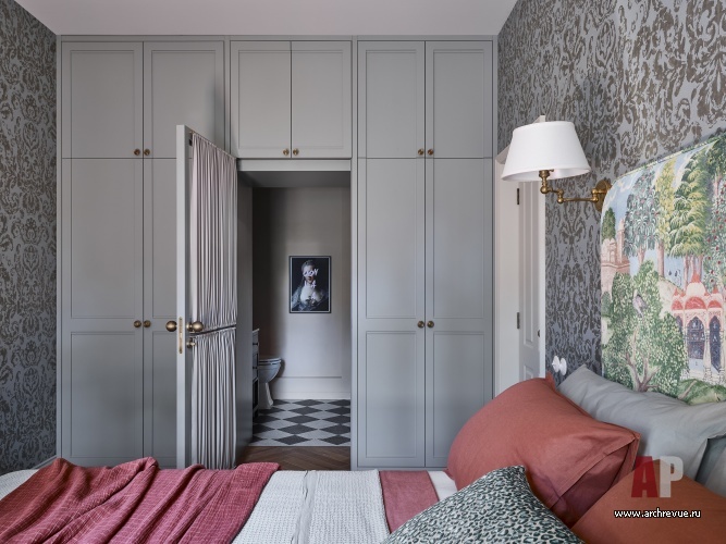 Фото интерьера спальни квартиры в английском стиле