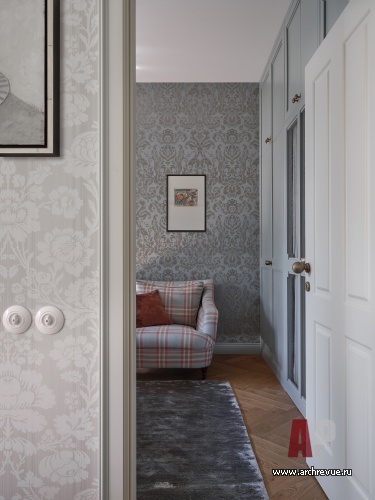 Фото интерьера спальни квартиры в английском стиле