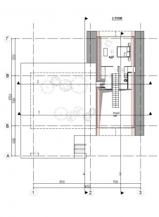 План второго этажа двухэтажного гостевого треугольного дома. Общая площадь - 188 кв. м.