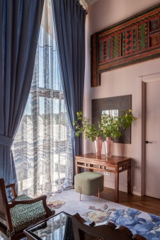 Фото интерьера спальни дома в стиле фьюжн