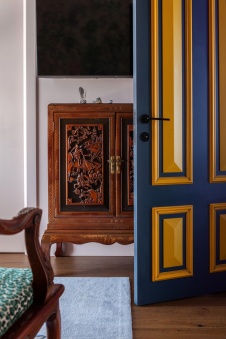 Фото интерьера спальни дома в стиле фьюжн