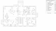План первого этажа двухэтажного дома в Подмосковье. Общая площадь – 295 кв. м.