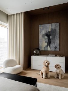 Фото интерьера спальни квартиры в стиле минимализм