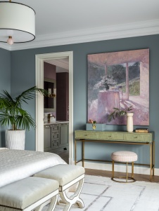 Фото интерьера спальни дома в стиле фьюжн