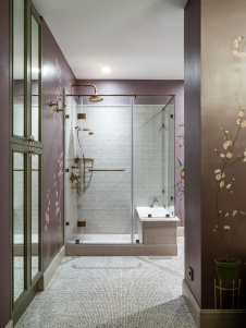 Фото интерьера санузла дома в стиле фьюжн