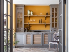 Фото интерьера кухни дома в стиле фьюжн