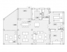 План второго этажа четырехэтажного дома в Сочи. Общая площадь с террасами - 720 кв. м.