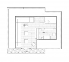 План мансардного этажа четырехэтажного дома в Сочи. Общая площадь с террасами - 720 кв. м.