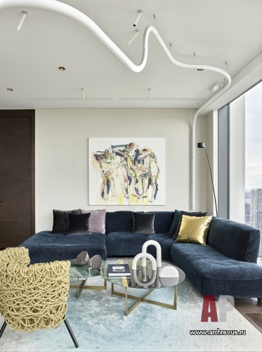 Фото интерьера зоны отдыха квартиры в стиле минимализм