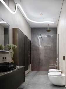 Фото интерьера санузла квартиры в стиле минимализм