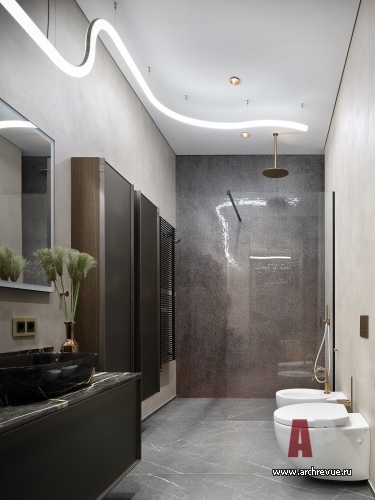 Фото интерьера санузла квартиры в стиле минимализм