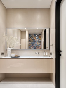 Фото интерьера санузла квартиры в стиле минимализм