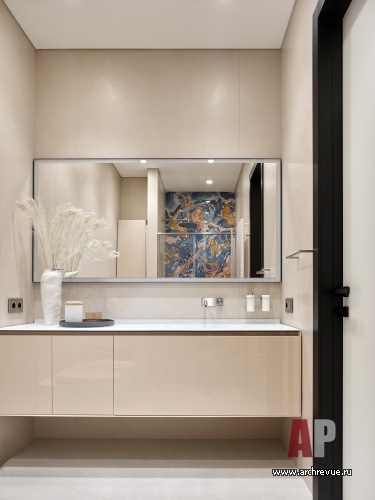 Фото интерьера санузла квартиры в стиле минимализм