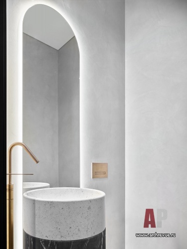 Фото интерьера гостевого санузла квартиры в стиле минимализм