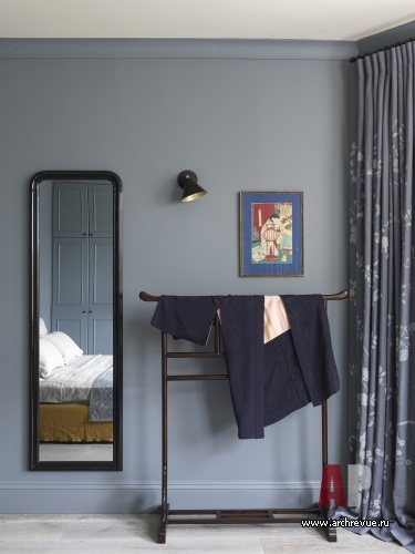 Фото интерьера спальни квартиры в стиле фьюжн 