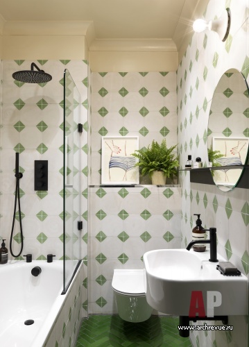 Фото интерьера санузла квартиры в стиле фьюжн 