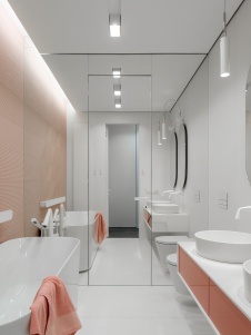 Фото интерьера санузла квартиры в стиле минимализм