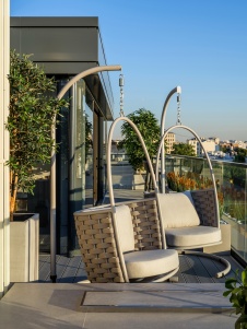 Фото интерьера террасы пентхауса в стиле фьюжн