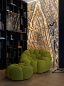 Фото интерьера библиотеки дома в стиле минимализм