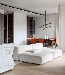 Фото интерьера гостиной квартиры в стиле минимализм