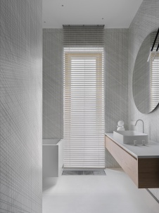 Фото интерьера ванной комнаты квартиры в стиле минимализм 