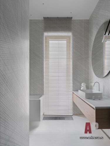 Фото интерьера ванной комнаты квартиры в стиле минимализм 