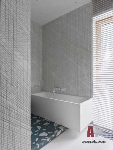Фото интерьера ванной комнаты квартиры в стиле минимализм 